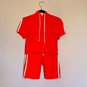 Red Jumpsuit Set